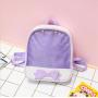 Clear transparent women backpack Ita bag custom design backpack PU leather Ita backpack with clear window