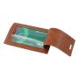 Wholesale id badge card holder leather lanyard id card holder leather luggage card holder