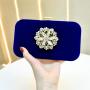 New arrival evening handbag diamond suede inlay clutch bag women party purse handbag clutch evening bags