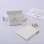10*15 Cm White Leather Jewelry Bags Emboss Headset Watch Packaging Jewelry Gift Leather Pouch With Magnet