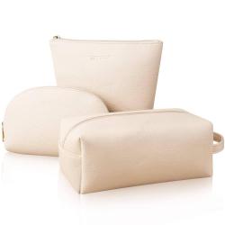 Gelory Cosmetic Bag Set Brush Holder Portable Multiple Size Cosmetic Toiletry Bags for Women