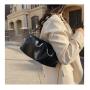 2023 New Solid Color Fashion Handbag Popular Women's Bag China Wholesale PU Ladies Shoulder Bag Open Pillow Handbag