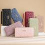 2023 Golden Bowknot Designer Women Bags Square PU Fashion Girl Purses Lady Long Clutch Wallet