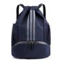Sports Drawstring Backpack Portable Fitness Yoga Swimming Bags Large Capacity Double Compartment Basketball Backpack
