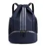 Sports Drawstring Backpack Portable Fitness Yoga Swimming Bags Large Capacity Double Compartment Basketball Backpack