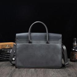 ZWY311 Wholesale Vintage Men PU Briefcase Daily Business Color Clash Shoulder Crossbody Bag Customized Waterproof Laptop Bag