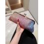 factory price Luxury Hand pink gradient  Diamond Evening Bag Clutch bag Women'S Wedding crystal purse bags sac tendance 2024