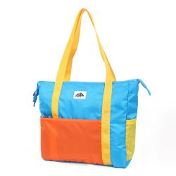 CHANGRONG Custom foldable oversized ladies tote color block shopping bag