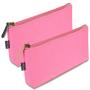 Gelory Promotion Gift Polyester Fabric Gray Pencil Case Custom Logo Pencil Case Bag Make Up Pouch