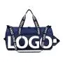 custom print gym bags with logo yoga duffel tote bolsas deportivo portable davy blue color weekend overnight travel duffle bag