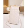 Lingerie mobile phone bag new 2024 women's messenger bag single shoulder crossbody bag simple female clip wallets
