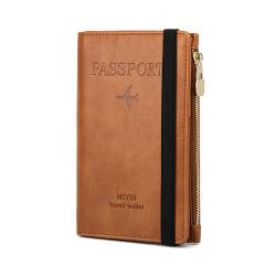 ZR001 Wholesale New Retro Passport Bag Plane Ticket ID & Card Holder Waterproof RFID Passport Wallet For Travel Plane Ticket