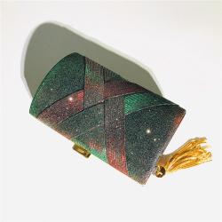 New Handheld Banquet Bag with Colorful Satin Tassel Banquet Bag