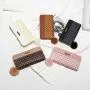 New Product Women's Coin Purse 2024 New Diamond Embroidery Pu Leather with Fur Ball Wallet Small Card Case Casual Clutch Bag