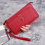 OEM 915 Long Leather Wallet for Women and Girls Fashion Zip Pocket Ladies Wallets Purse  Custom Logo Credit Card Holder