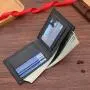 Multi-card space money clip creative fashion embossed horizontal section business short men's wallet leisure money clip man