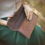 Exclusive Design Women Woven Fold-over Wicker Clutch Bag Holiday Rattan Purse Bag