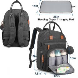 Lovevook Waterproof mommy dad Portable Changing Pad baby diaper bags nappy wet Travel backpacks with Pacifier Case diaper bags