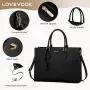 LOVEVOOK luxury oversize large capacity tote bag briefcase bag for office lady laptop shoulder bags PU leather purse for women