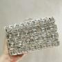 Rhinestone Diamond Luxury Handmade Crystal Party Handbags Gold Wedding Purse Box Women Clutch Bags Evening Bags