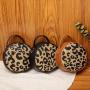 Retro leopard print small round bag 2024 women handbag factory wholesale Korean style trend of shoulder bag for women