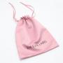 Pink Hair Extension Packaging Satin Pouch Custom Logo Printed Large Satin Drawstring Dust Shopping Clothes Bag