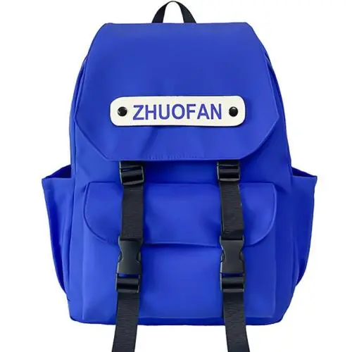 HR066 New Shoulder College Students School Bag Nylon Waterproof Fashion Letters Bag Junior High School Travel Laptop Backpack
