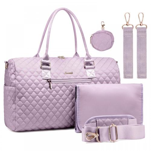 LOVEVOOK Wholesale Custom Logo 5 in1 Large Diaper Tote Travel Bags Mommy Weekender Duffel Bags Ladies Overnight Bag For Women