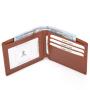 Manufacturer Wholesale Classic Brown Genuine Leather Mens Wallets Custom Your Logo RFID Blocking Slim Minimalist Wallet for Men