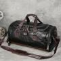 OEM1004 Men's Large PU Leather Bag Sports Travel Gym Handheld Bag Unisex Luggage Business Waterproof Work Preparation Bag