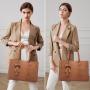 LOVEVOOK 15.6 Inch Waterproof PU Leather Computer Bags Ladies Large Business Office Work Bag Briefcase Laptop Tote Bag for Women