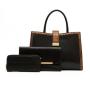 Luxury Designer Women's 3-Piece Handbag Set Fashionable Leather Shoulder Messenger Zipper Portable Stylish Two PU Polyester