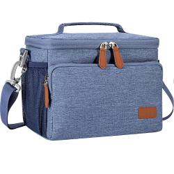 Collapsible Portable Large Bento Lunch Bag Insulated Leakproof Soft Lunch Box for Adult Men Women