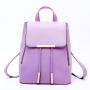 Factory Wholesale Fashion Ladies School Bags Double Zipper Drawstring PU Leather Backpack Women