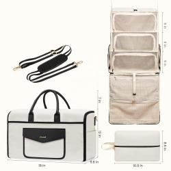 2024 LOVEVOOK new arrival Portable Hanging Weekender bags for women carry on overnight large capacity foldable travel duffel bag