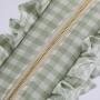 Stock Ruffle Girls Makeup Bag beauty Lattice Cute small nylon bag for Women Gingham cosmetic bag