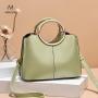 Round handle sac a main femme women's handbag vegan leather bag hand bags for women