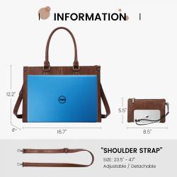 LOVEVOOK Wholesale OEM Women's PU Leather 15.6 inches Business Office Bags for Women Laptop Bags Female Messenger Tote Hand Bags