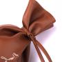 Custom Logo Round Bottom Pu Leather Wine Pouch Luxury Waterproof Leather Bottle Gift Wine Packaging Bag