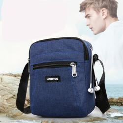 Fashion Multi-Pocket Travel Canvas Messenger Bags Large Capacity Custom Logo Men's Crossbody Bag For Men