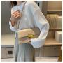 Foreign female  autumn and winter new stone grain shoulder  Korean version of fashion simple locking underarm bag female