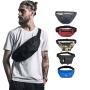 GELORY Custom Women Men Unisex Waist Bag Pack with Headphone Jack and Zipper Adjustable Strap Black Fanny Pack Custom Logo