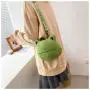 Custom plush frog cute shape portable decorative zipper shoulder bag niche design plus logo