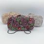 Flower inlaid diamond full diamond banquet women's bag in hand