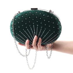Retro style wedding clutch purse for women blackish green evening bags ladies party clutches handbag