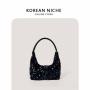 New Polyester Sequins Hardness Moderate Handbags Four Seasons Versatile Hand Shoulder Bag