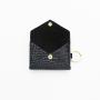 customised id card holder id clutch pocket credit card wallet envelope shape leather key chain card holder