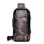 XL049 Anti-theft Daily Used Waterproof Crossbody Bag with USB Oxford Men's Chest Bag Large Capacity Sports Shoulder Bag