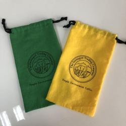 Soft Brushed Cotton Flannel Cloth Drawstring Bag