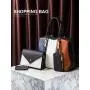 2023 New Fashion Color Contrast Women's Bag Women's Handbag One Shoulder Crossbody Bun Mother Bag Four Piece Women's Bag